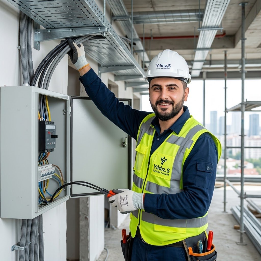 Elektrik panosunda çalışan Yıldız S Pro teknisyeni